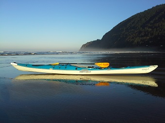 Kayak at base of Neahkannie Mountain